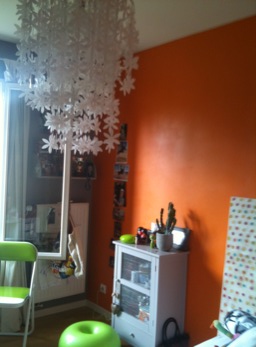 décoration chambre orange