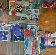 Grand tableau contemporain collage, Personal