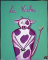 Tableau enfant, La vache violette : Artiste peintre Sophie Costa