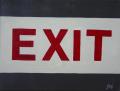 Tableau déco : Exit rouge