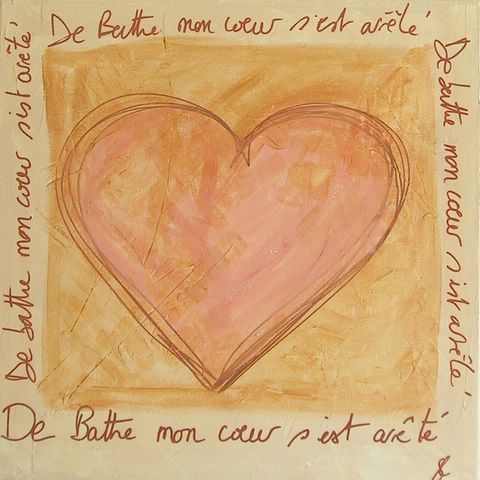 un Coeur qui bat : tableau de Sophie Costa, artiste peintre