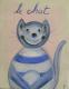 Tableau Le chat bleu