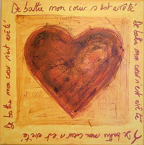 un Coeur qui bat : tableau de Sophie Costa, artiste peintre