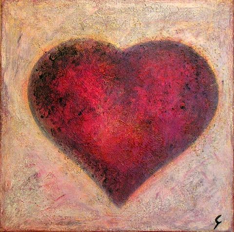 Coeur de brume : tableau de Sophie Costa, artiste peintre