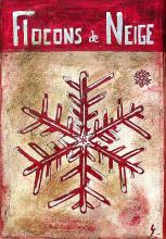 Tableau Flocons de neige rouges : Artiste peintre Sophie Costa