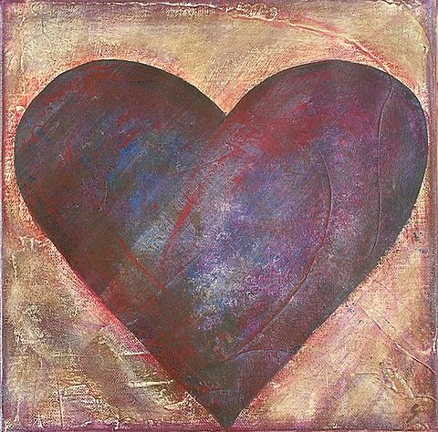 Coeur : tableau de Sophie Costa, artiste peintre