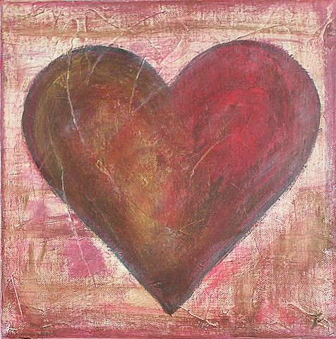 Coeur : tableau de Sophie Costa, artiste peintre