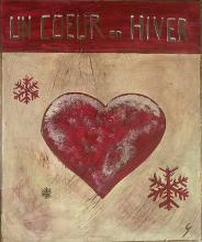 Tableau Un coeur en hiver (1) : Artiste peintre Sophie Costa