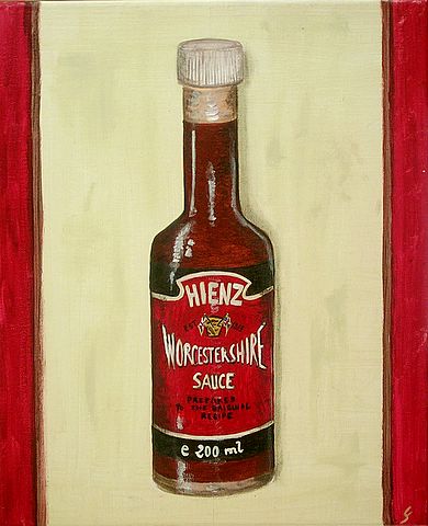 Worchestershire sauce : tableau de Sophie Costa, artiste peintre