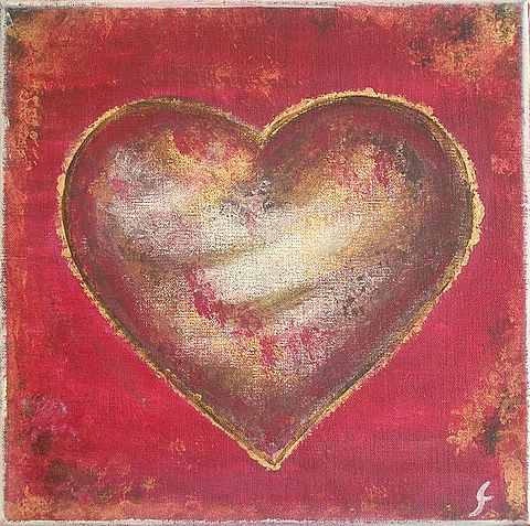 Coeur #2 : tableau de Sophie Costa, artiste peintre