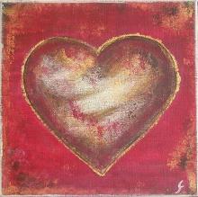 Tableau Coeur #2 : Artiste peintre Sophie Costa