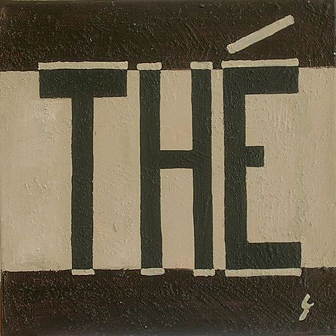 Le thé 2 : tableau de Sophie Costa, artiste peintre Tableau Contemporain, Le thé 2. Sophie Costa, artiste peintre.