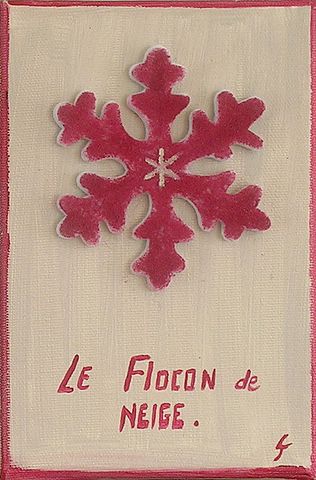 Le flocon rouge : tableau de Sophie Costa, artiste peintre