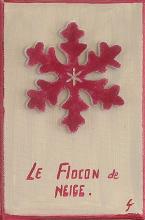 Tableau Le flocon rouge : Artiste peintre Sophie Costa