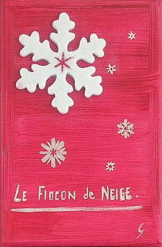 Le flocon de neige : tableau de Sophie Costa, artiste peintre