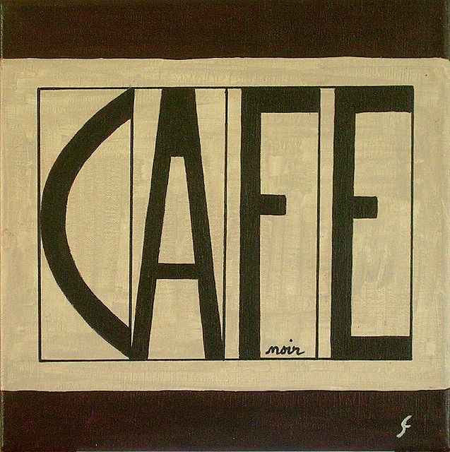 Café (2) : tableau de Sophie Costa, artiste peintre