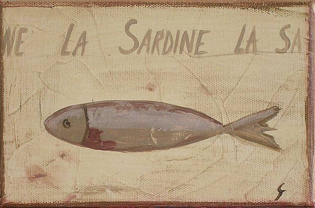 la sardine #2 : tableau de Sophie Costa, artiste peintre