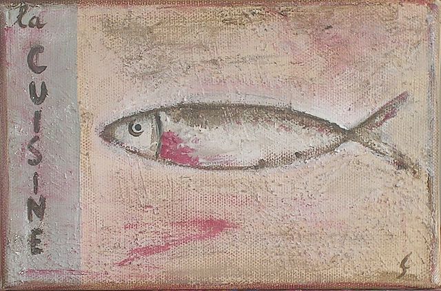 la sardine : tableau de Sophie Costa, artiste peintre