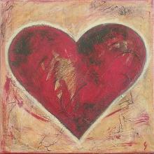 Tableau Coeur rouge : Artiste peintre Sophie Costa