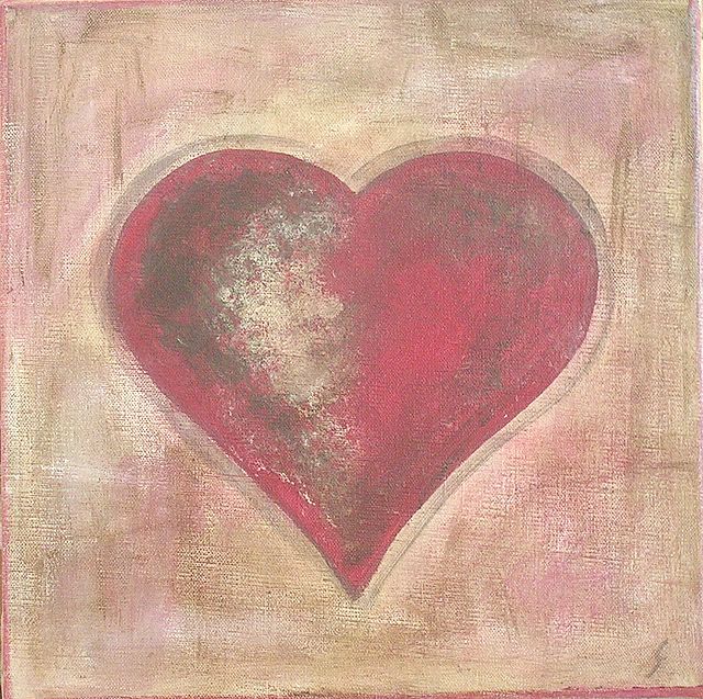 coeur : tableau de Sophie Costa, artiste peintre