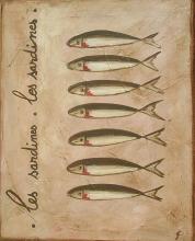 Tableau Les sardines (3) : Artiste peintre Sophie Costa