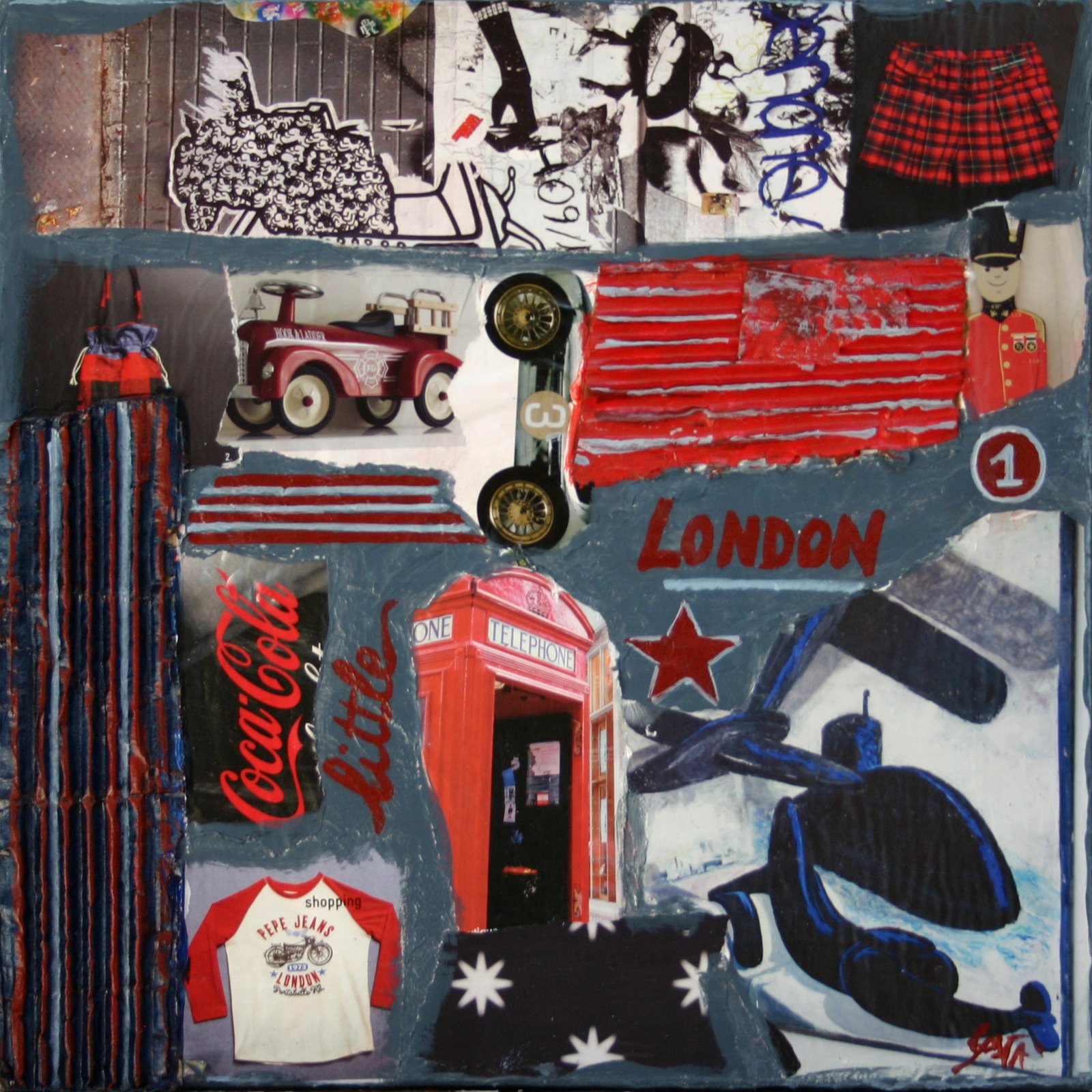little LONDON : tableau de Sophie Costa, artiste peintre