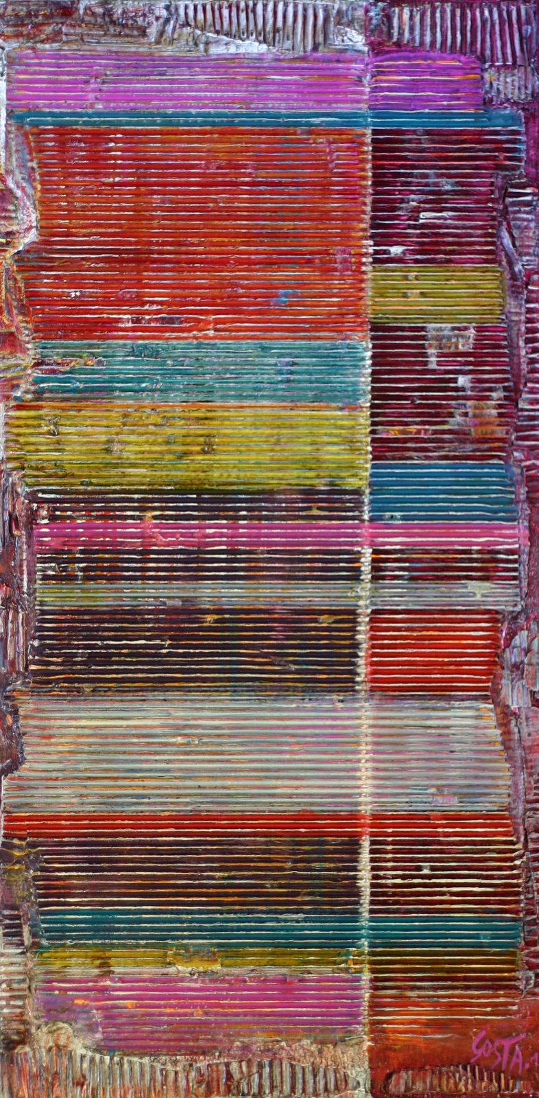 STRIPES : tableau de Sophie Costa, artiste peintre