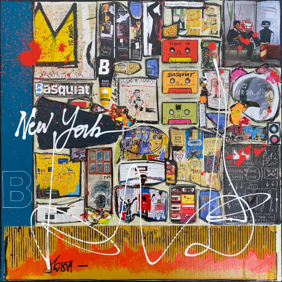 Basquiat unlocked : tableau de Sophie Costa, artiste peintre