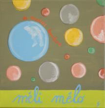 Tableau Méli mélo Kaki : Artiste peintre Sophie Costa