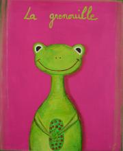 Tableau La grenouille verte : Artiste peintre Sophie Costa