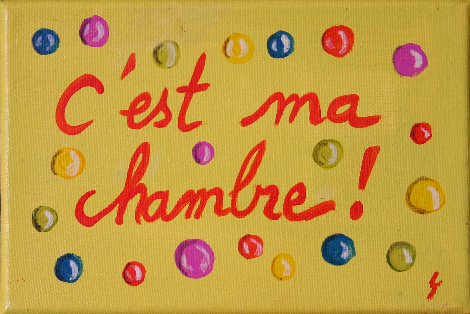 C&amp;#039;est ma chambre - 3 : tableau de Sophie Costa, artiste peintre