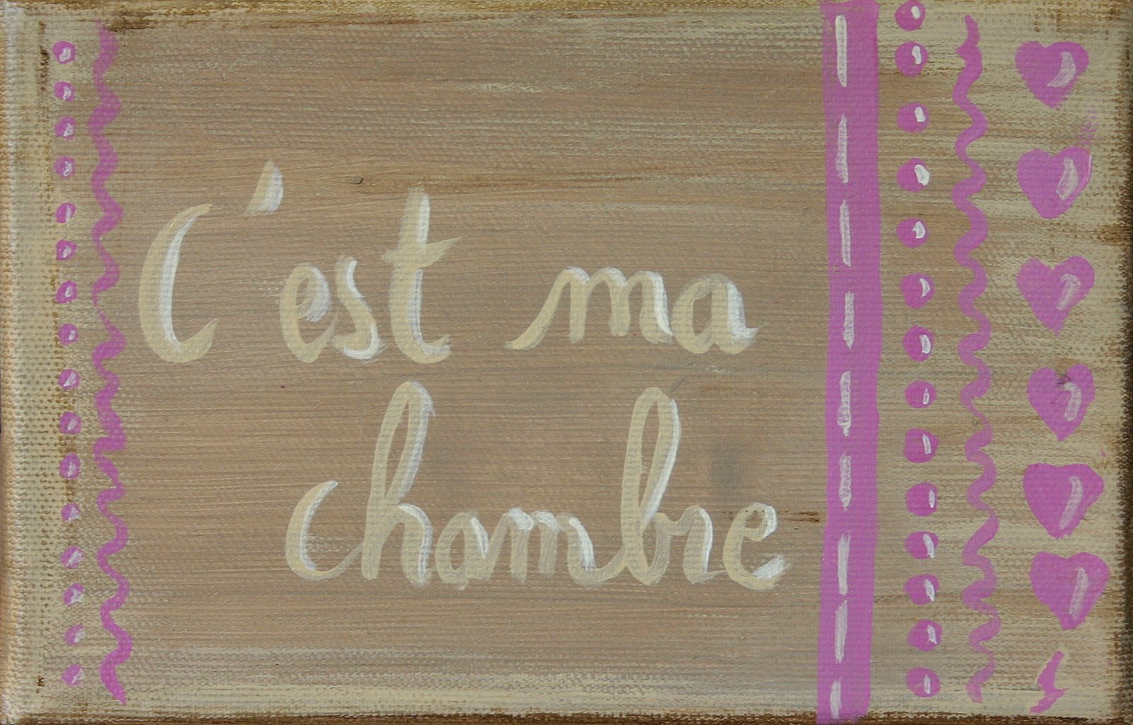 C&amp;#039;est ma chambre - 2 : tableau de Sophie Costa, artiste peintre