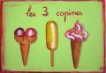 Tableau Les 3 copines (glaces) : Artiste peintre Sophie Costa