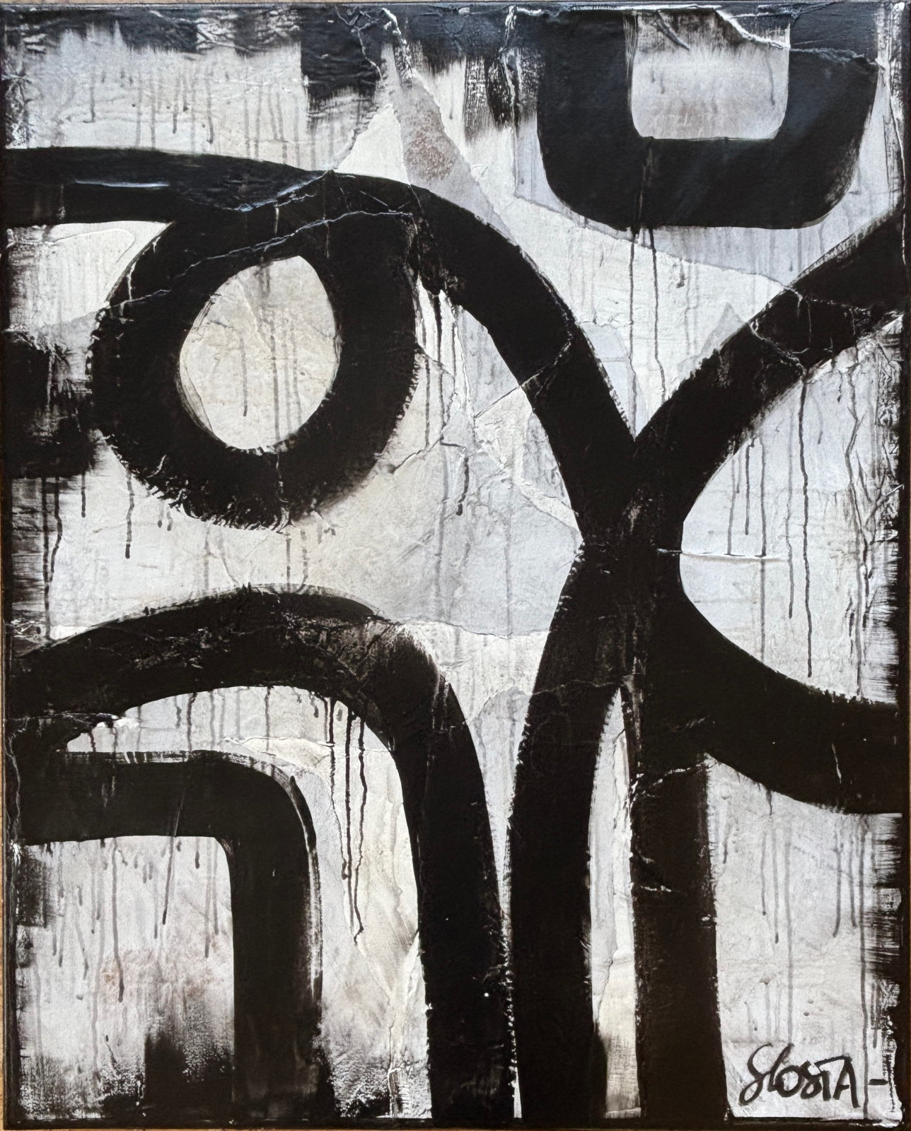 NOW #3 : tableau de Sophie Costa, artiste peintre abstract, courbes, lignes, épuré Tableau Contemporain, NOW #3. Sophie Costa, artiste peintre.