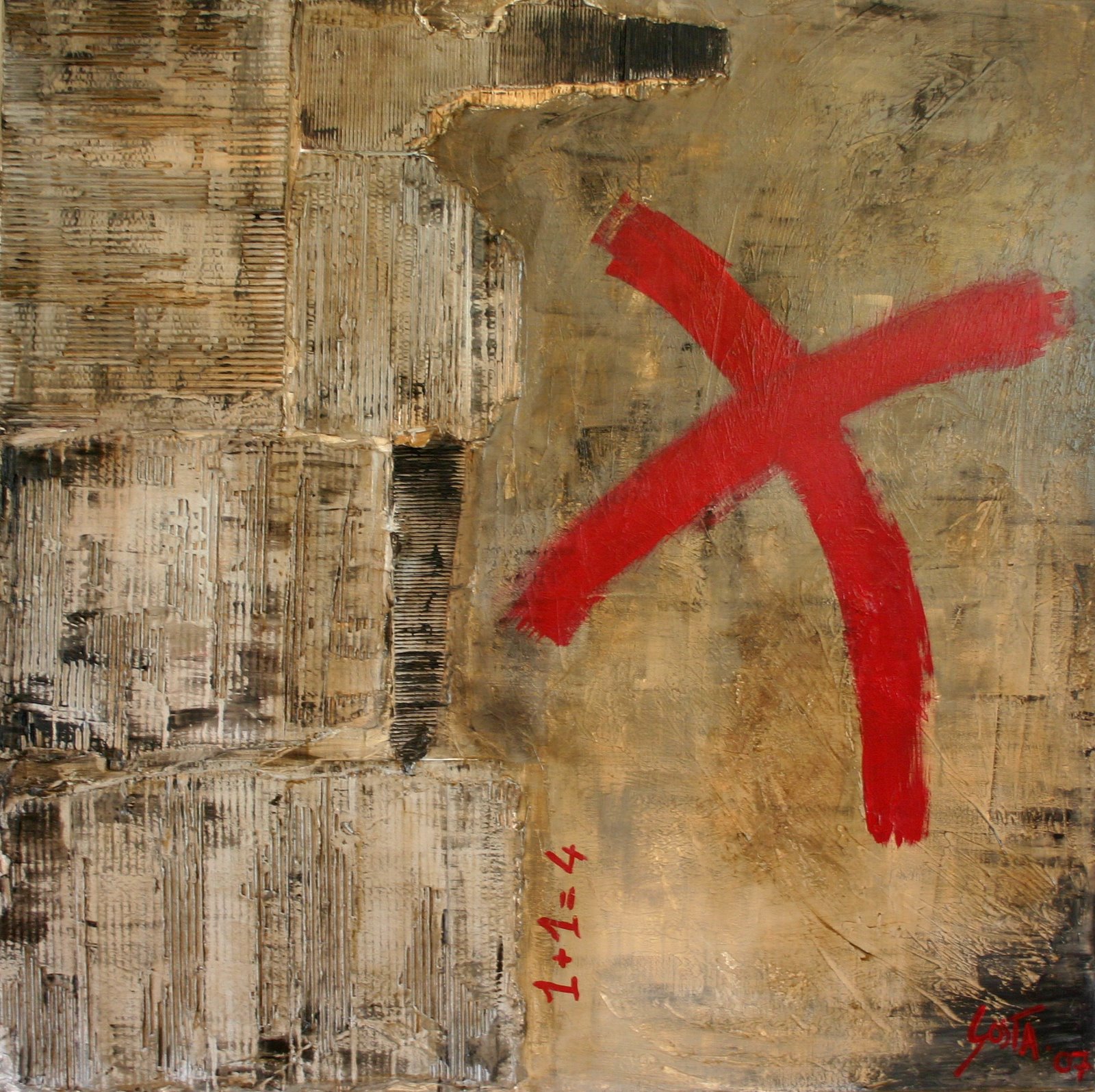 1+1=4 : tableau de Sophie Costa, artiste peintre