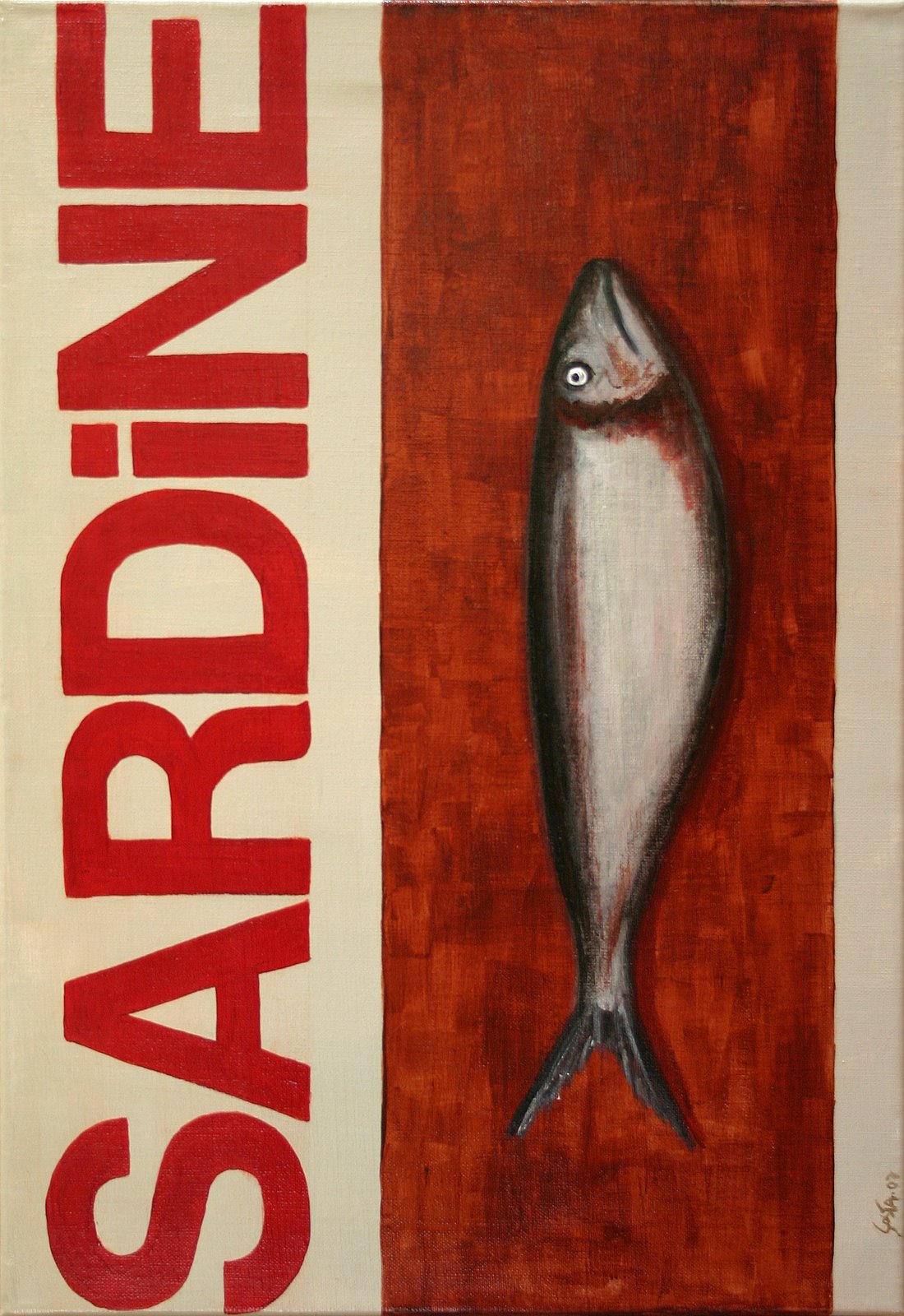 SARDINE : tableau de Sophie Costa, artiste peintre