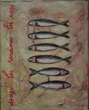 Tableau les sardines (1) : Artiste peintre Sophie Costa