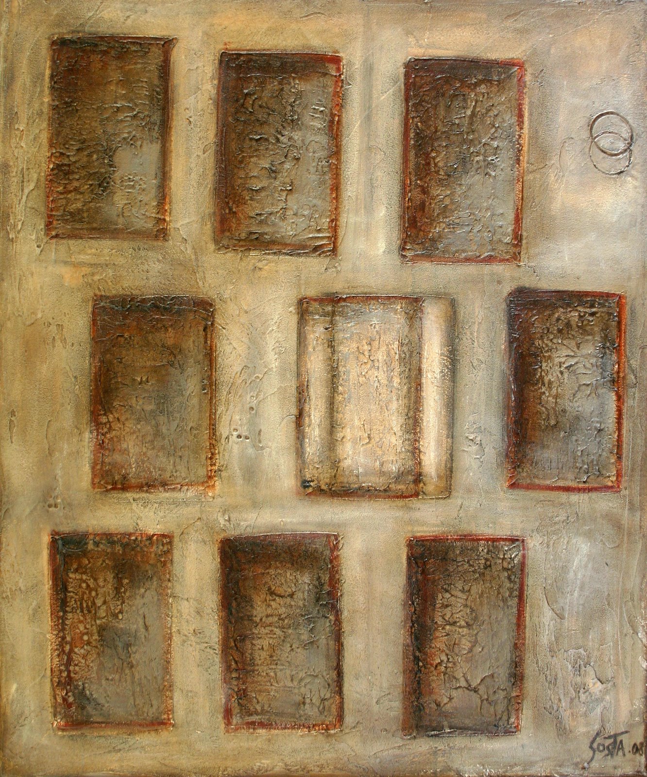 Fenêtre sur cour : tableau de Sophie Costa, artiste peintre