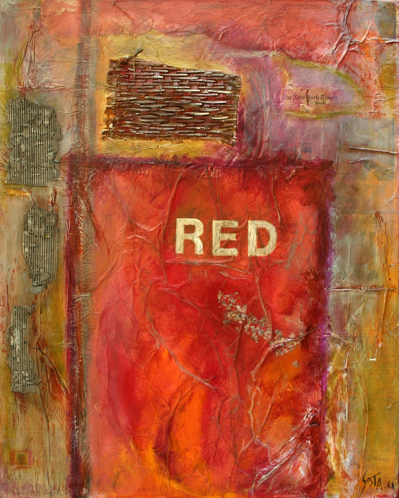 RED : tableau de Sophie Costa, artiste peintre