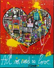 Tableau All we need is love : Artiste peintre Sophie Costa