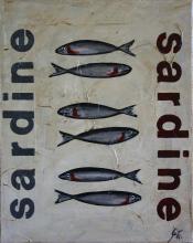 Tableau Sardines : Artiste peintre Sophie Costa