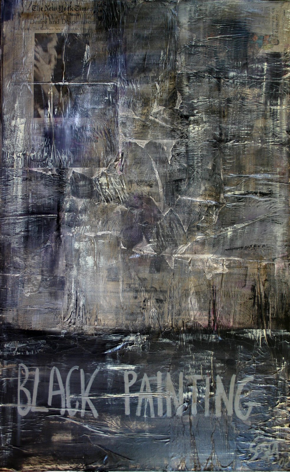 BLACK PAINTING 3 : tableau de Sophie Costa, artiste peintre