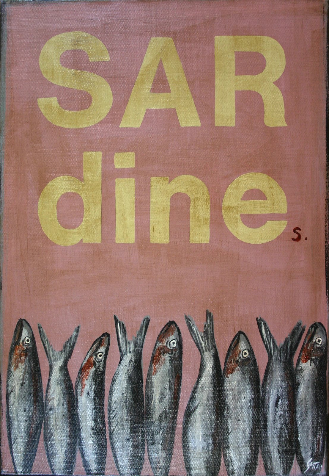 SARDINEs : tableau de Sophie Costa, artiste peintre