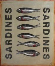 Tableau Six Sardines : Artiste peintre Sophie Costa