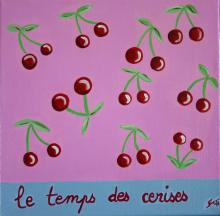 Tableau Le temps des cerises : Artiste peintre Sophie Costa