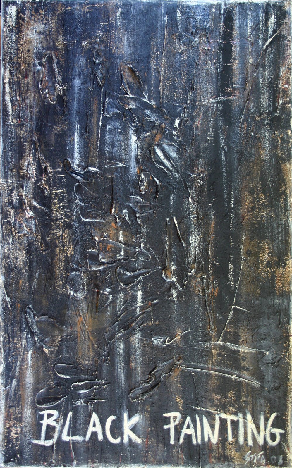 BLACK PAINTING 2 : tableau de Sophie Costa, artiste peintre