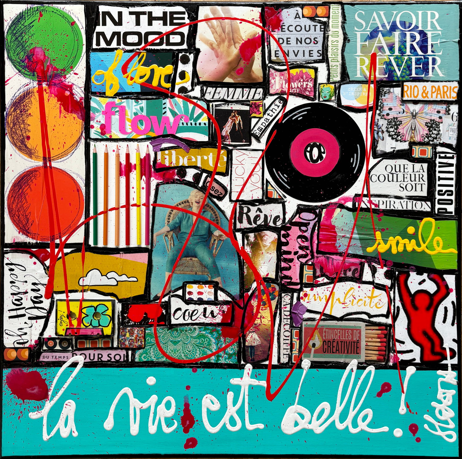 La vie est  belle ! : tableau de Sophie Costa, artiste peintre