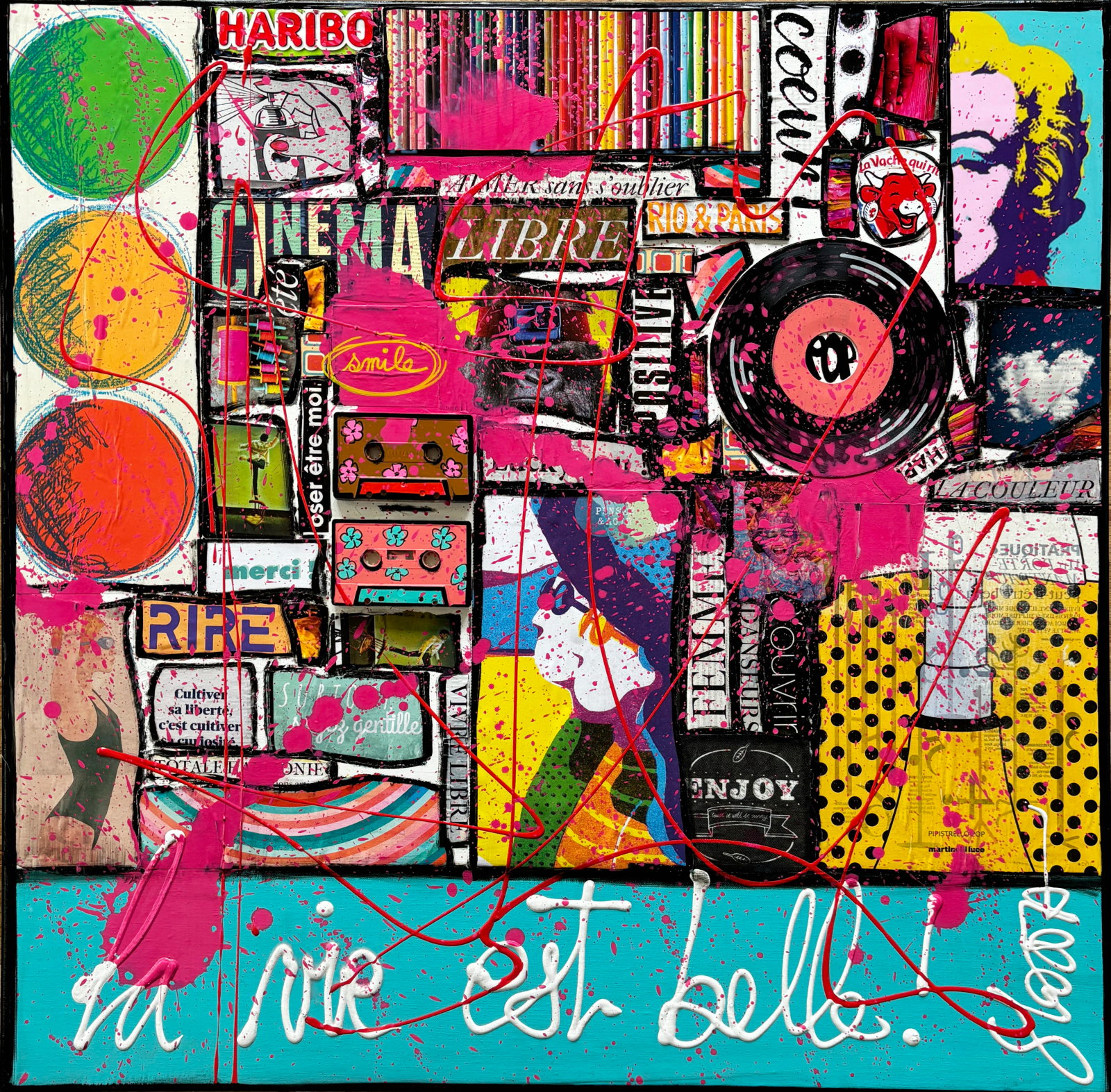 La vie est  belle ! : tableau de Sophie Costa, artiste peintre