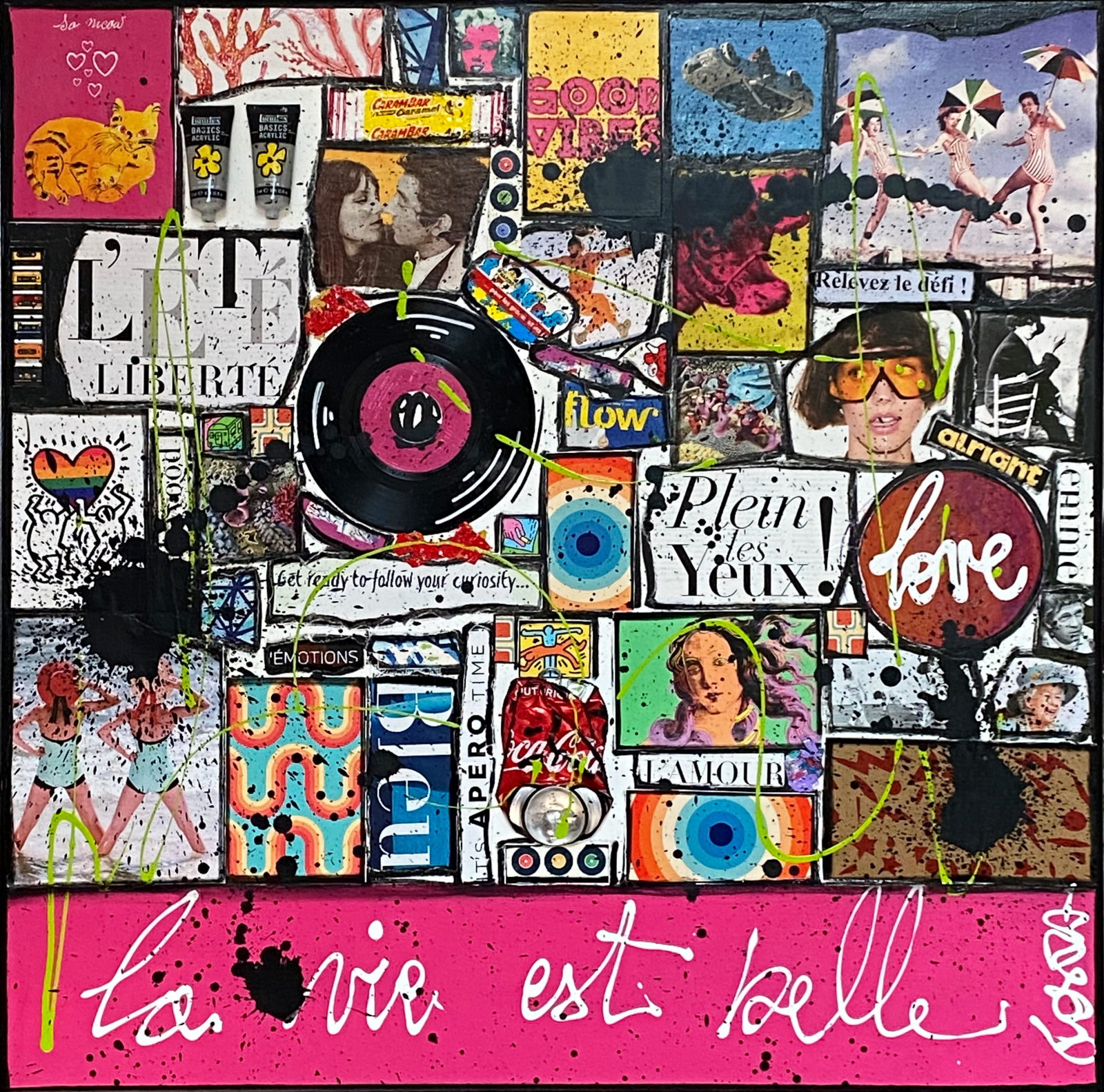 La vie est belle ! : tableau de Sophie Costa, artiste peintre