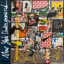 Tableau Basquiat, Orange crown : Artiste peintre Sophie Costa